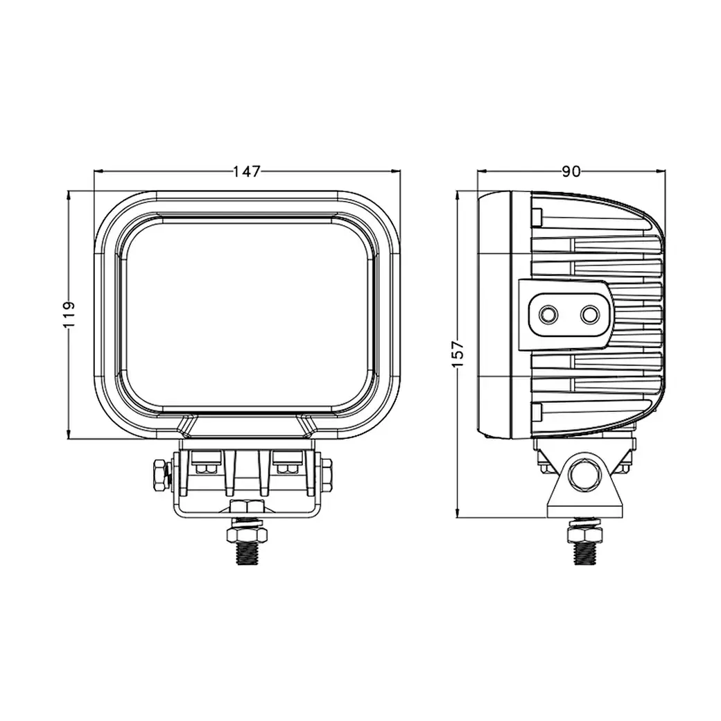 6" RECTANGLE WORK LIGHT - 90W - Image 4