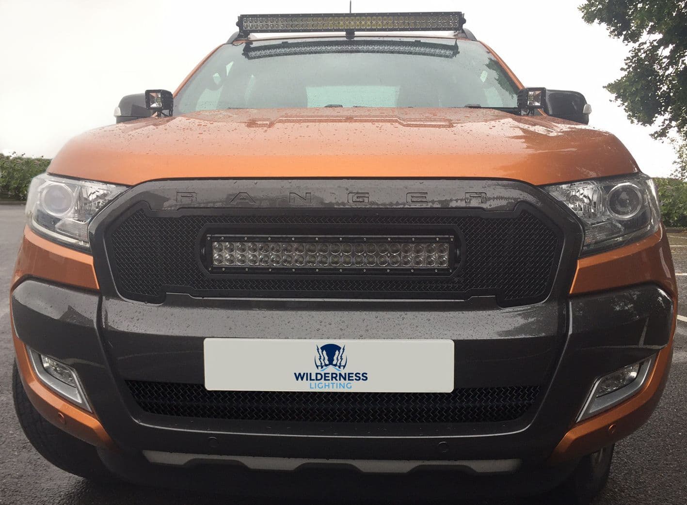 FORD RANGER MESH GRILLE & CURVE LIGHT BAR - Pre 2020 - Image 2