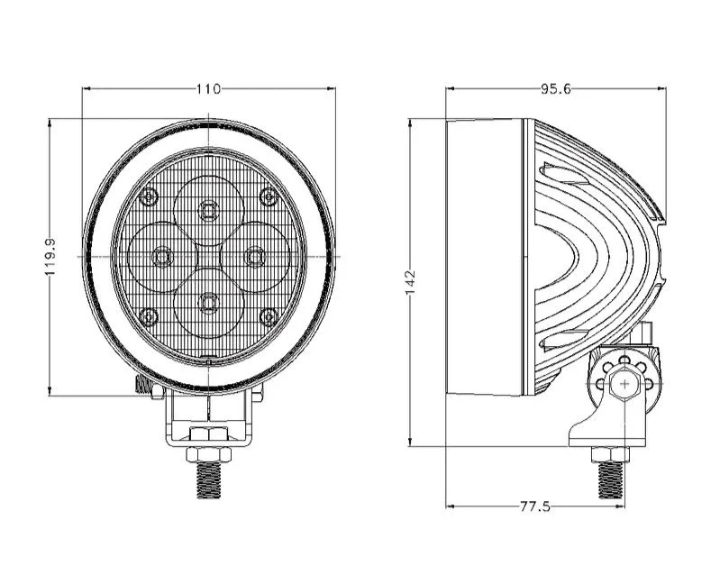 JOHN DEERE OEM REPLACEMENT LIGHT - Grey Bezel - Image 4