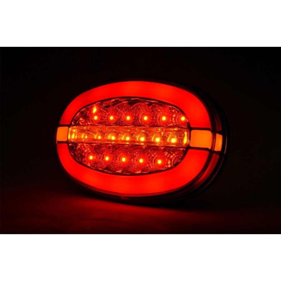 LED Oval Tail Lights - Pair - 136mm x 91mm - Image 3