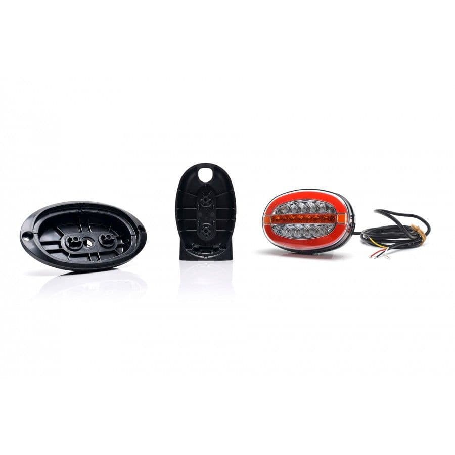 LED Oval Tail Lights - Pair - 136mm x 91mm - Image 4
