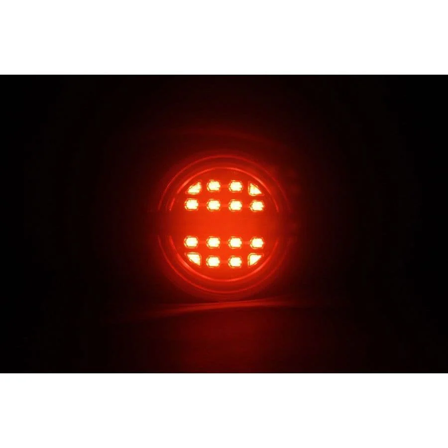 LED Round Tail Lights - Pair - 139mm - Image 4
