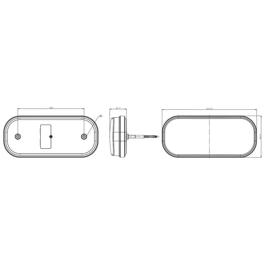 LED  Tail Lights - Pair - 216mm x  85mm - Image 3