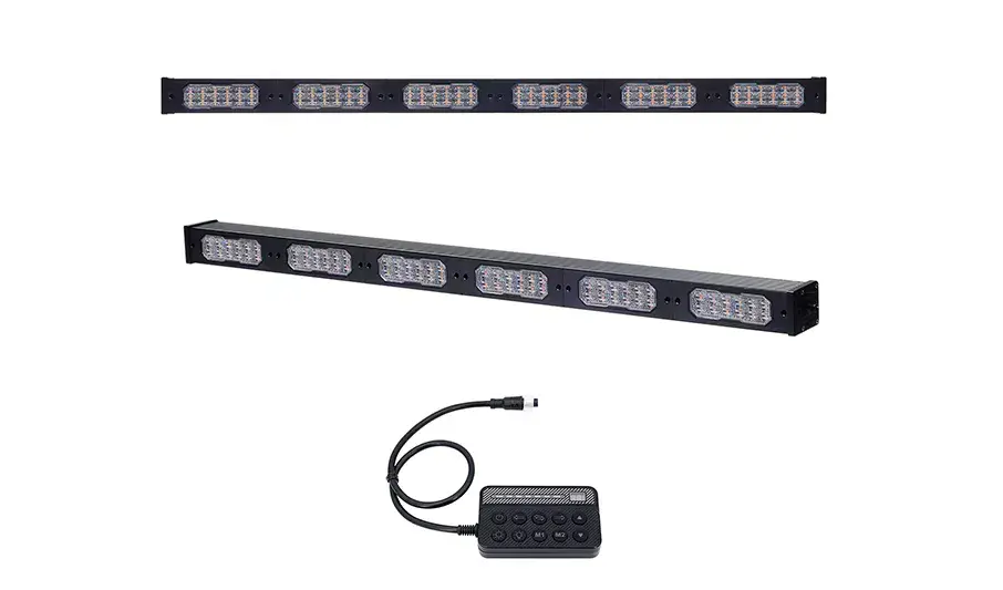 Traffic Advisory Bar - Smoked Lens - Amber LEDs - 36" - Image 2