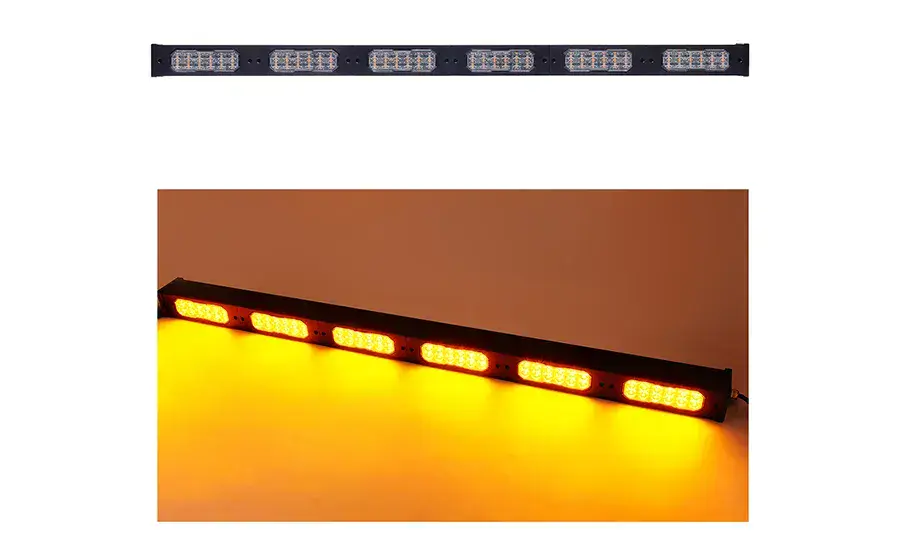 Traffic Advisory Bar - Smoked Lens - Amber LEDs - 36" - Image 3
